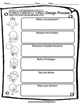 engineering design process worksheet for kids